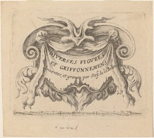 Címlap különféle figurákhoz és firkákhoz, 1646. alkotó: Stefano della Bella