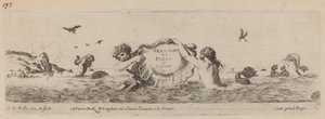 Címlap a frízek és fogliani díszekhez, valószínűleg 1648. alkotó: Stefano della Bella