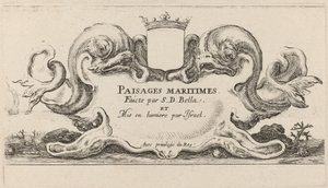 A "Paysages maritimes" címlapja alkotó: Stefano della Bella