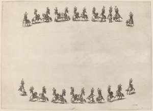 Huszonnégy kavargó lovag, 1652. alkotó: Stefano della Bella