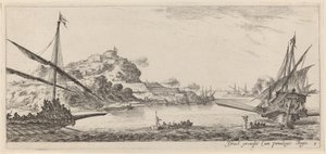 Két gálya és kilövéseik 1647-ben vagy előtte. alkotó: Stefano della Bella