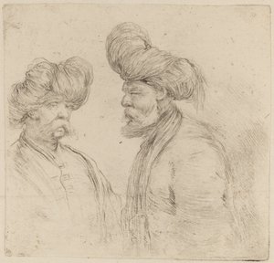 Két török. alkotó: Stefano della Bella