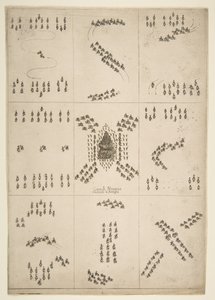 A lóbalett különféle figurái, 1652. alkotó: Stefano della Bella