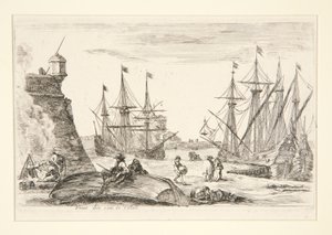 Kilátás Calais sarkára (Vue d alkotó: Stefano della Bella
