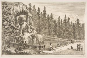 Pratolino villa: Az Appenino, kb. 1653. alkotó: Stefano della Bella