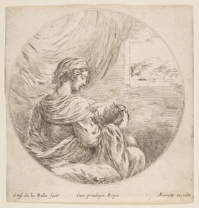 Szűz ápoló Krisztus gyermeke, kb. 1641. alkotó: Stefano della Bella