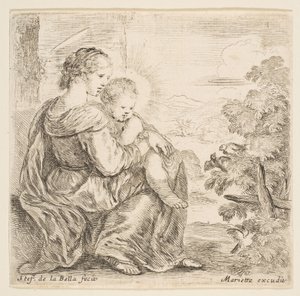 Szűz és Krisztus gyermeke, 1641. alkotó: Stefano della Bella