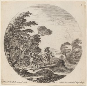 Szélfútta lovasok, 1646. alkotó: Stefano della Bella