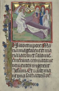 Czart asszony. 3017 IV, fol.9r A szent asszonyok Krisztus sírjánál
