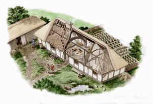 Mill House, Mapledurham, Oxfordshire (rajz 2013), 1335-1400 körül (tinta és akvarell)