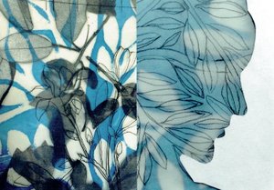 La Foret IX, 2017 (monoprint és kollázs) alkotó: Stephen Dow