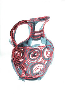 Vessel IV, 2016 (olajpasztell és textilfesték papíron)