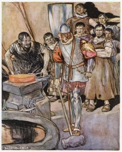 Illusztráció Siegfried, a sárkányölőhöz (színes litó) alkotó: Stephen Reid