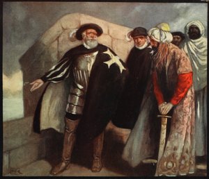 A fehérkeresztes lovagok a Szent Angelo-erődben, illusztráció a 