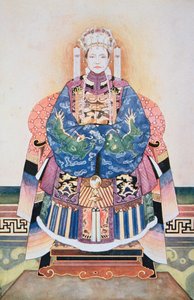 Tzu-Hsi, kínai rajz után (akvarell papíron) alkotó: Stephen Reid