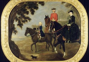 Sir George Hampton és családja, 1738 körül (olaj, panel)