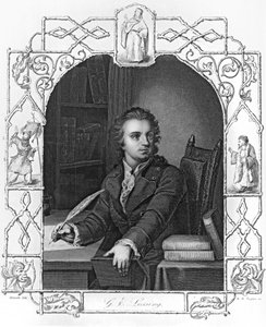 Gotthold Ephraim Lessing (1729-1781), vésette Albert Henry Payne (1812-1902) alkotó: Storck