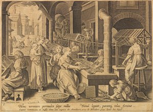 Selyemkivonás Vermis sericus, 1640 után.
