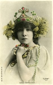 Henriette Rosine Bernard aka Sarah Bernhardt (1844-1923) „A távoli hercegnő” szerepében, Edmond Rostand darabjában. (f/w fotó)