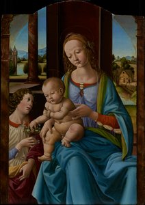 Madonna és gyermeke alkotó: Studio of Lorenzo di Credi