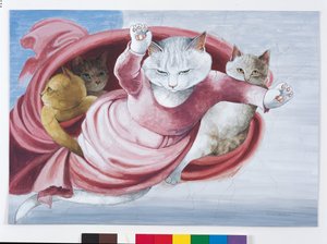 Illusztráció a Cats Galore! A kulturált macskák kompendiuma (kiad. 2015) alkotó: Susan Herbert