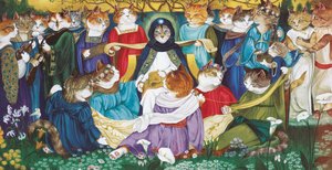 Illusztráció a Cats Galore! A kulturált macskák kompendiuma (kiad. 2015) alkotó: Susan Herbert