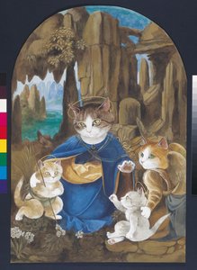Illusztráció a Cats Galore! A kulturált macskák kompendiuma (kiad. 2015) alkotó: Susan Herbert