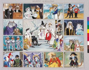 Illusztráció a Cats Galore! A kulturált macskák kompendiuma (kiad. 2015) alkotó: Susan Herbert