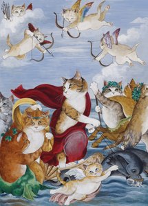 Illusztráció a Cats Galore! A kulturált macskák kompendiuma (kiad. 2015) alkotó: Susan Herbert