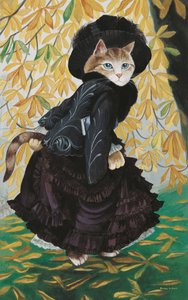 Illusztráció a Cats Galore! A kulturált macskák kompendiuma (kiad. 2015) alkotó: Susan Herbert