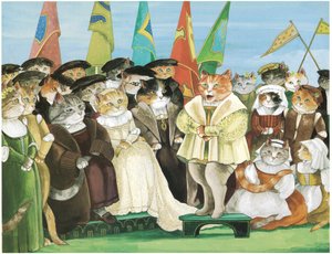Illusztráció az Opera Cats (kiadó: 1997) című kötetből. alkotó: Susan Herbert