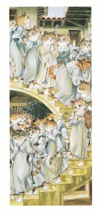 Illusztráció a Pre-Raffaelite Cats (kiadó 1999) című kötetből alkotó: Susan Herbert