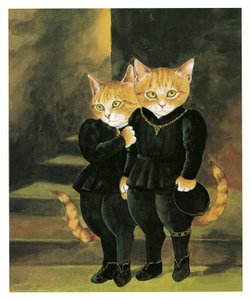 Illusztráció a Pre-Raffaelite Cats (kiadó 1999) című kötetből alkotó: Susan Herbert
