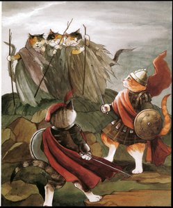 Illusztráció a Shakespeare Cats (kiadó 1996) című kötetből. alkotó: Susan Herbert