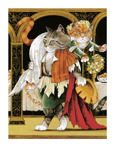 Illusztráció a Shakespeare Macskákból: Poster Book (pub. 2016) alkotó: Susan Herbert