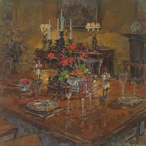 Ebédlő muskátlival alkotó: Susan Ryder
