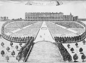 Hampton Court East Front, 1830 körül alkotó: Sutton Nicholls