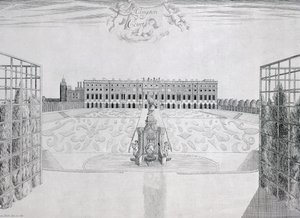 Hampton Court South Front, 1830 körül alkotó: Sutton Nicholls
