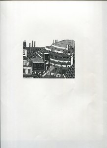 Kémények (fa gravírozás) alkotó: Suzanne Cooper