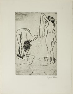 Két nő szárítja magát alkotó: Suzanne Valadon