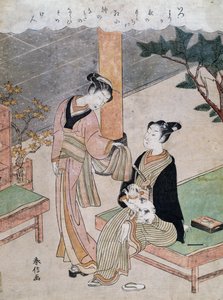 Kurtizánok, Suzuki Harunobu (1725-1770), Japán alkotó: Suzuki Harunobu