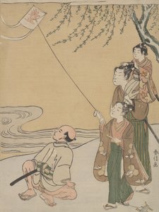 Kite Flying, kb. 1766., kb. 1766. alkotó: Suzuki Harunobu