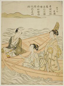 Találkozás a folyón (Hakurakuten paródiája) alkotó: Suzuki Harunobu