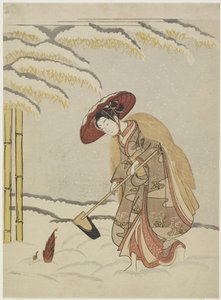 Meng Zong, a huszonnégy példakép egyikének mitátája, 1765 után alkotó: Suzuki Harunobu
