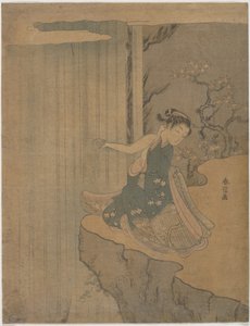 Kyoyu és Sofu legendájának paródiája alkotó: Suzuki Harunobu