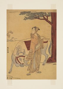 Chao Fu történetének paródiája (színes fanyomat) alkotó: Suzuki Harunobu