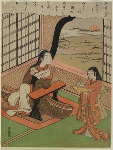Kakinomoto Hitomaro verse alkotó: Suzuki Harunobu