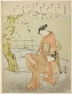 Mibuno no Tadami verse, a harminchat halhatatlan költő cím nélküli sorozatából alkotó: Suzuki Harunobu