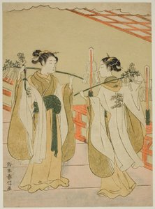 Sh Rine Maita Ohami terve Ohatsu Danshin g At Yushima Tenjin Sh Rine alkotó: Suzuki Harunobu