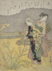 The Bush Clover Hagi, kb. 1766., kb. 1766. alkotó: Suzuki Harunobu